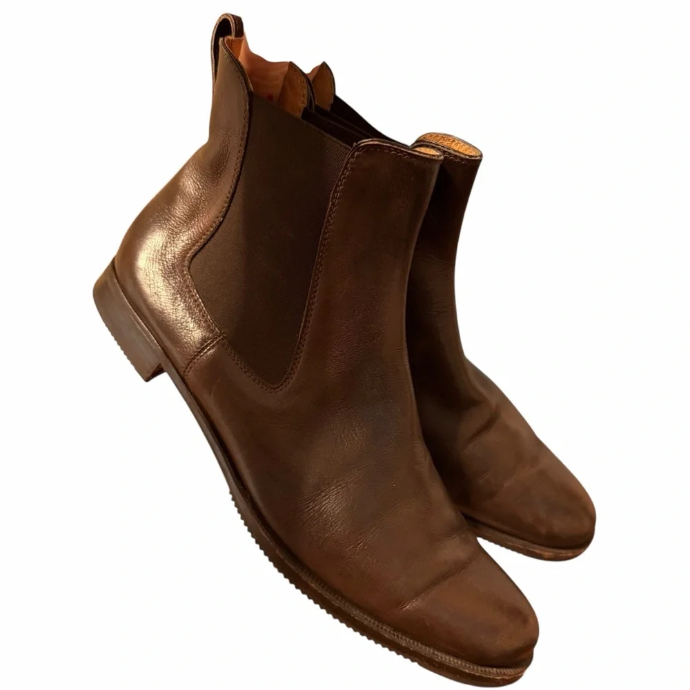 Neiman Marcus Dark Brown‎ Leather Boots ilga women’s size 7.5
